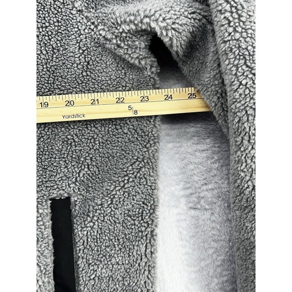 American Eagle‎ Outfitters Sweater Mens Size Large Gray Sherpa Zip Fleece Lined - Picture 5 of 10